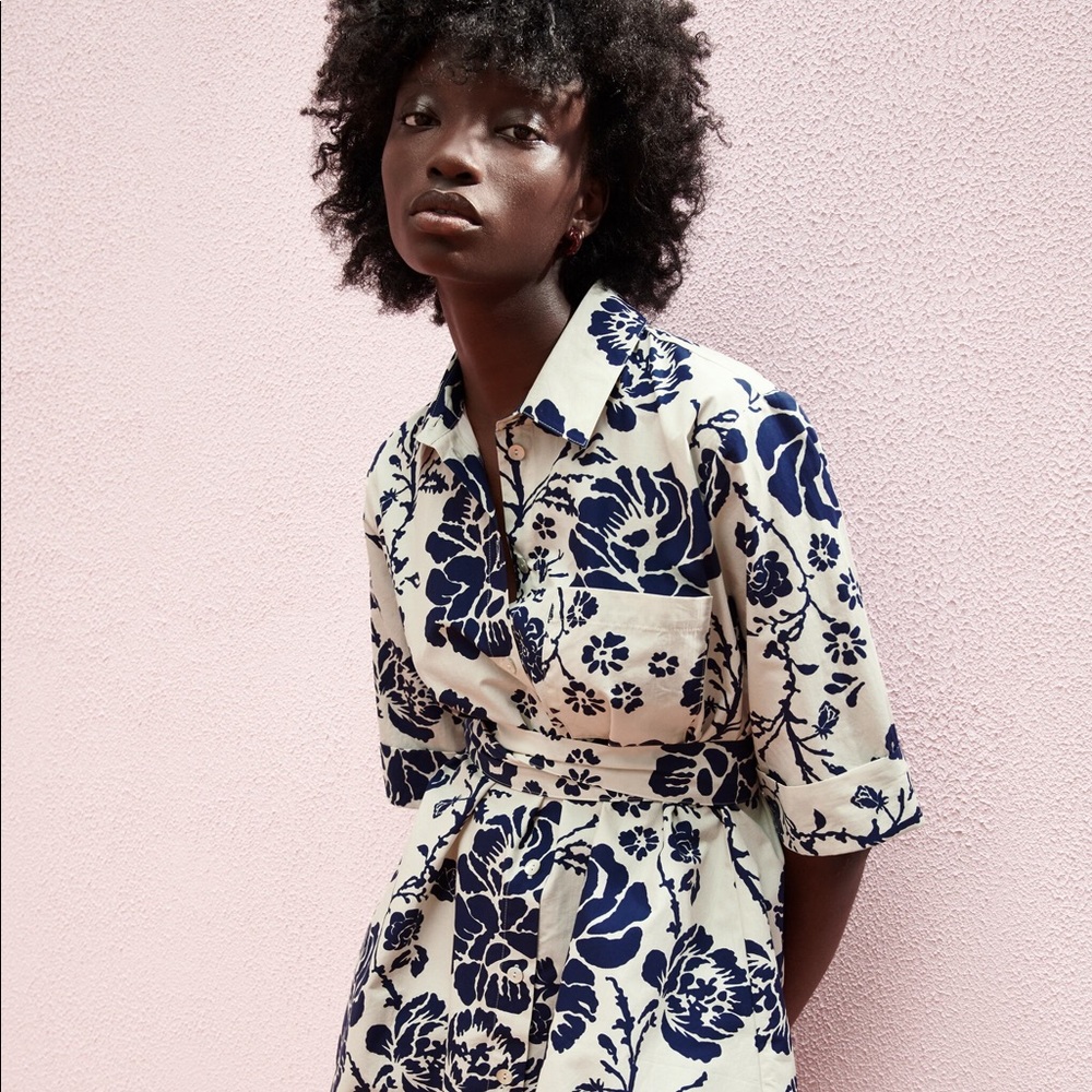 Zara FLORAL PRINT DRESS - Picture 2 of 11